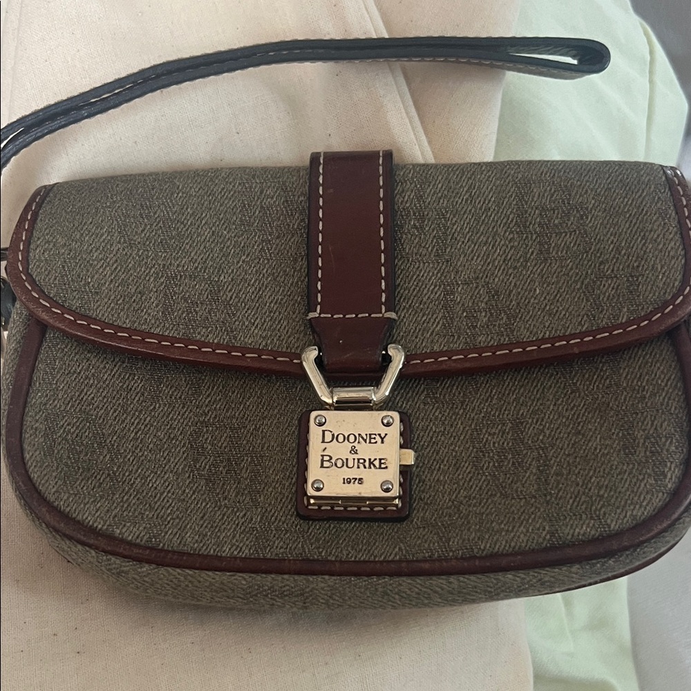 Dooney & Bourke Green and Brown Wristlet